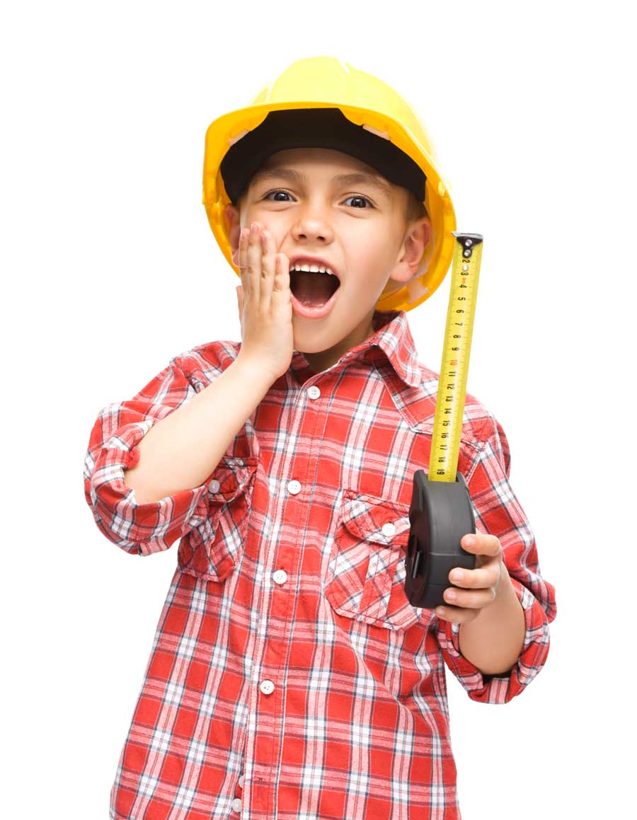 Boy with tape measure
